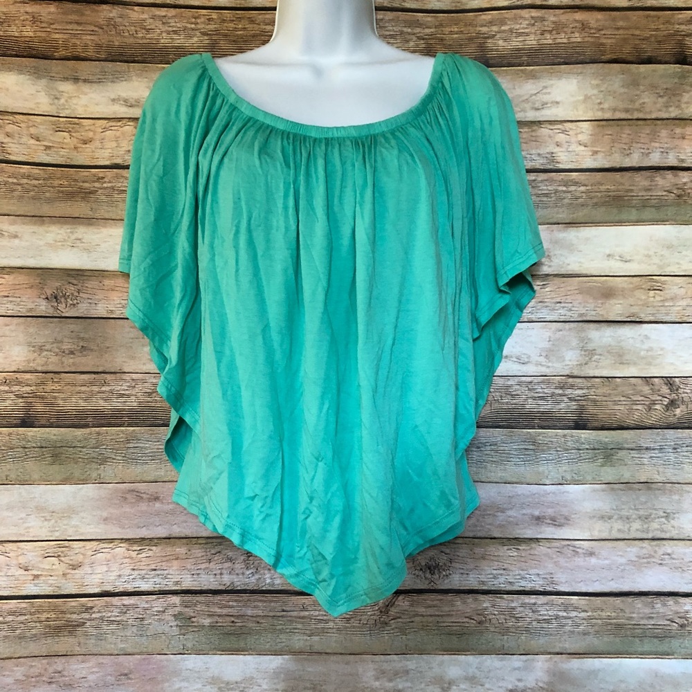 Boston Proper Ruffle Overlay Top - Picture 2 of 6